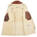 Mens Real Sheepskin Duffle Hooded Coat Vincent Whiskey