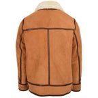 Mens Classic Top Gun Sheepskin B3 Jacket Dean Tan White