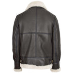 Men's Classic B3 Original Sheepskin Jacket Brown White