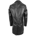 Mens Leather 3/4 Length Coat Jimmy Black