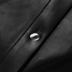 Women's Black Slim Fit Smooth Sleeves Leather Shirt