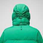 Womens Simple Green Puffer Jacket
