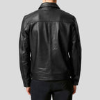 Benn Black Motorcycle Leather Jacket