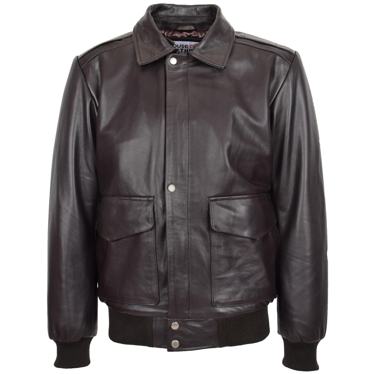 Mens Leather Bomber Jacket G-1 Aviator Style Jarrod Brown