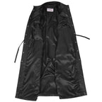 Womens Real Leather Full Length Long Coat Leila Black