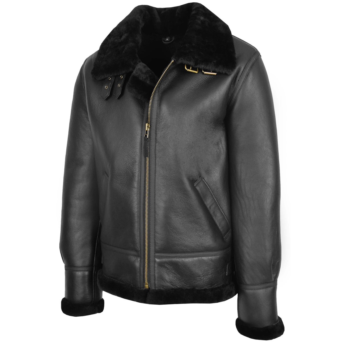Men's Classic B3 Original Sheepskin Jacket Black
