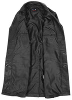 Mens Leather 3/4 Length Coat Jimmy Black
