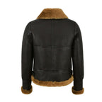 WOMENS RAF B3 FLYING BOMBER AVIATOR STYLE SHEARLING LEATHER JACKET