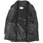 Womens Leather Trench Coat with Belt Shania Black