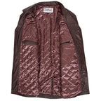 Mens Leather Classic Reefer Jacket Thrill Brown