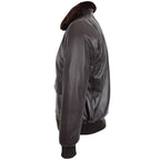 Mens Leather Bomber Jacket G-1 Aviator Style Jarrod Brown