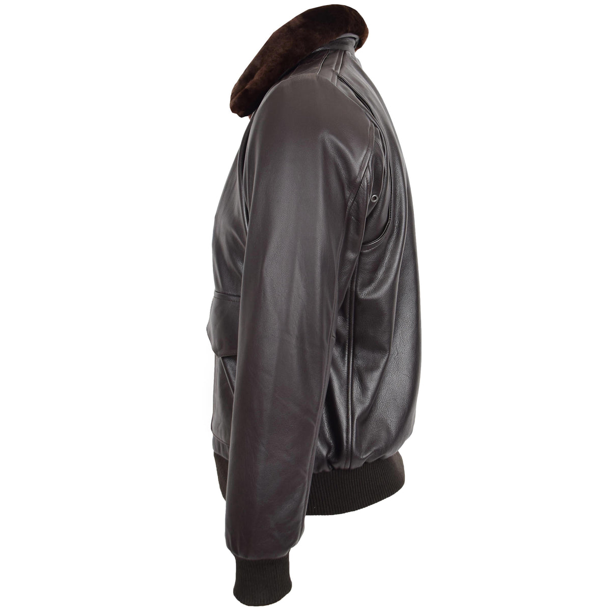 Mens Leather Bomber Jacket G-1 Aviator Style Jarrod Brown