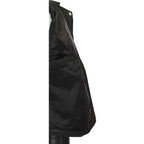 Womens Soft Leather Cross Zip Biker Jacket Anna Black