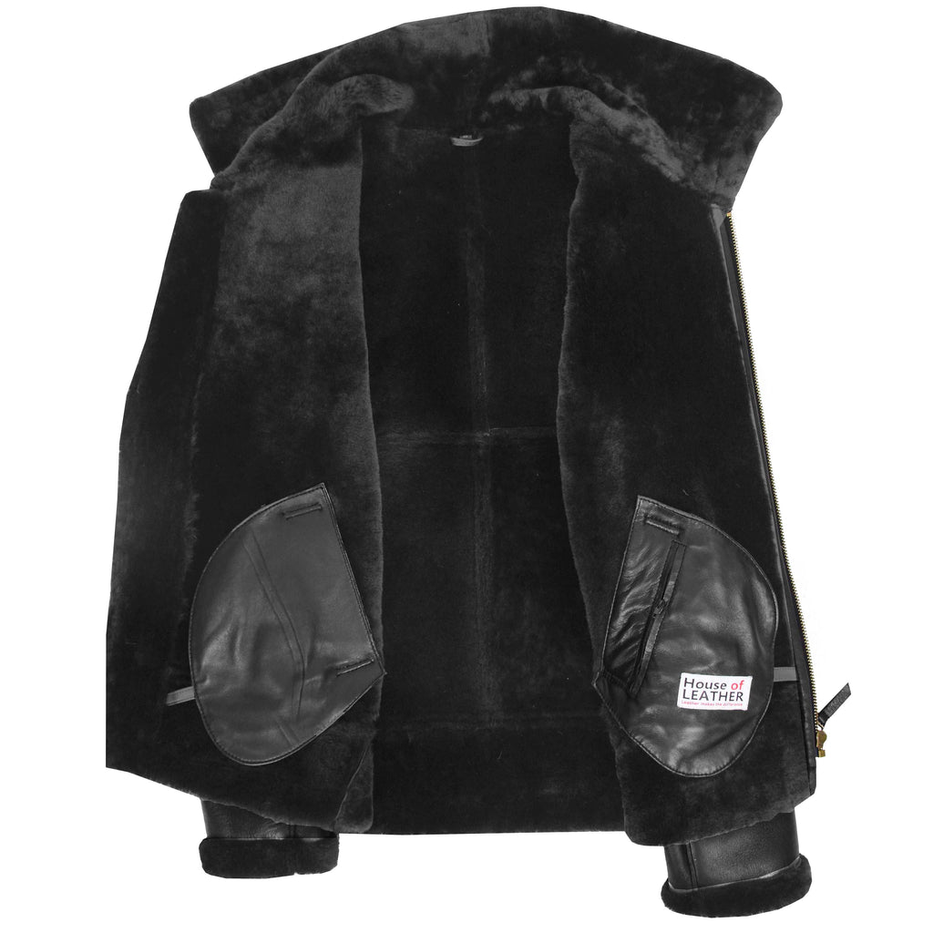 Men's Classic B3 Original Sheepskin Jacket Black