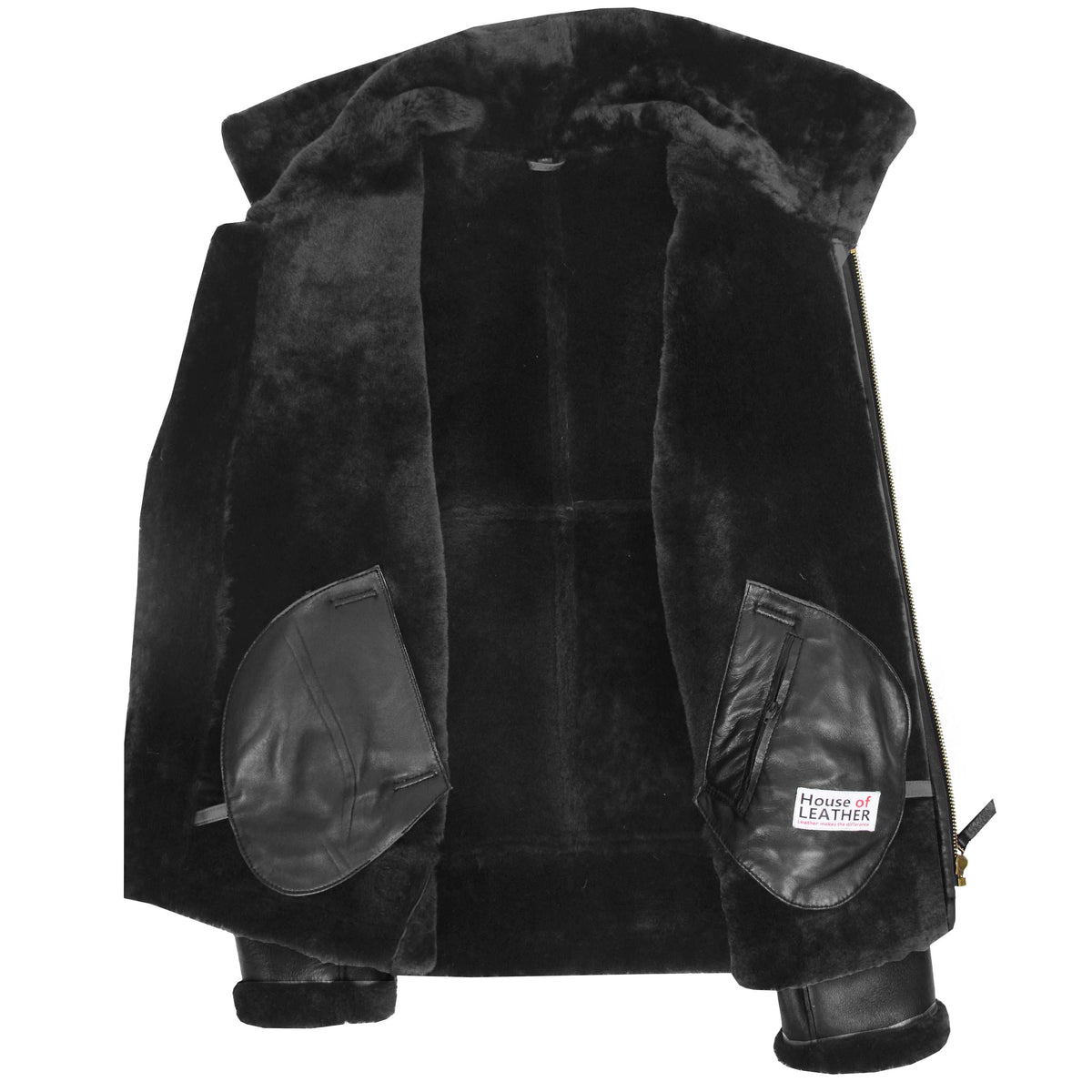 Men's Classic B3 Original Sheepskin Jacket Black