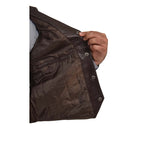 Mens Leather Traditional Waistcoat Petrelli Brown