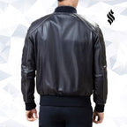 Men Black Bomber Jacket