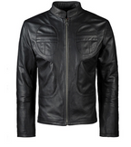 Men's Black Biker Leather Jacket