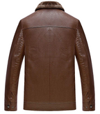 Brown Fur Leather Jacket