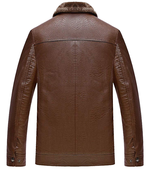 Brown Fur Leather Jacket