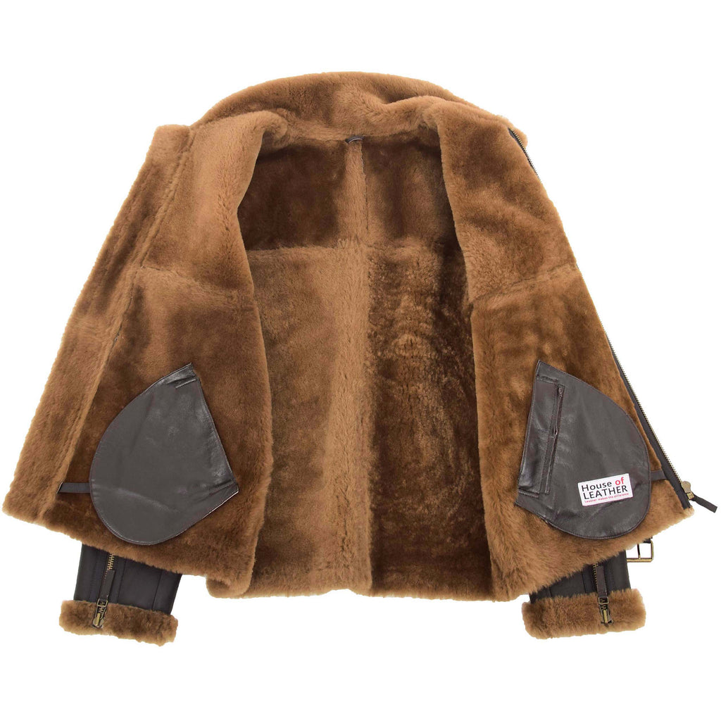 Original RAF Flying Sheepskin Jacket Tyler Brown Ginger