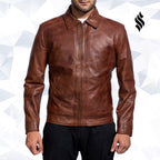 Inferno Brown Leather Jacket