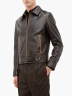 Men Traditional Black Leather Jacket