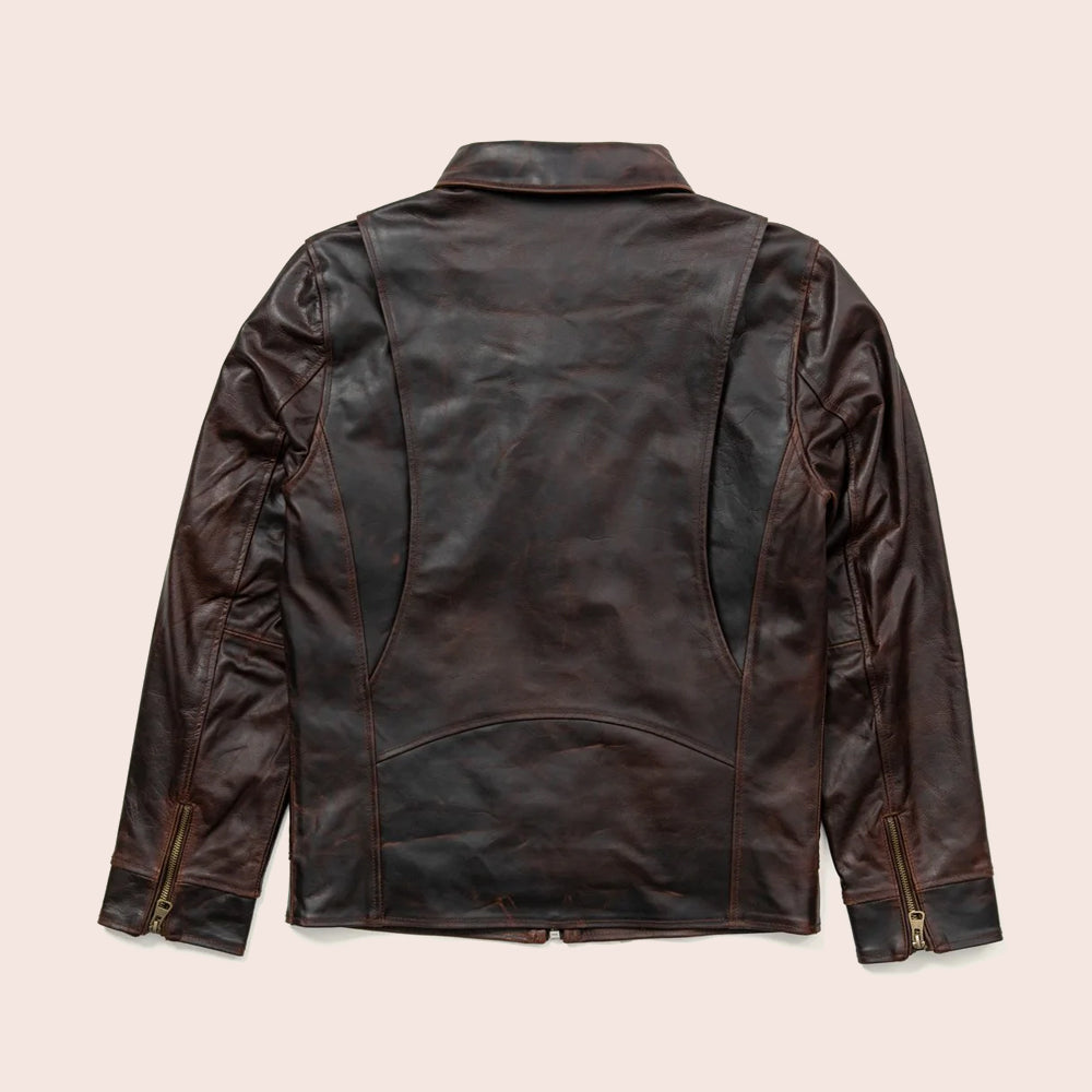 Men's Classic Brown Flight Leather Jacket