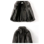 Men’s Fox Fur Coat Men’s Long Coat Men’s Winter Warm Jacket