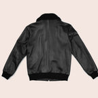 Mens Black G-1 Flight Leather Bomber Jacket