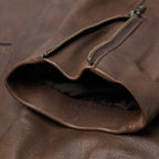 Mens Brown Cafe Racer Lambskin Leather Motorcycle Jacket
