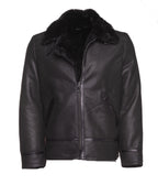 Black B3 Bomber Aviator Shearling Jacket