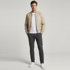 Mens Real Soft Leather Bomber Jacket MA-1 Varsity Style Torque Beige