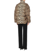 Womens Faux Fur Leopard Jacket