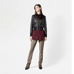 Women's Black B3 Sheepskin Shearling Aviator Motorbike Leather Jacket