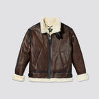 Men’s Brown B3 Sheepskin Shearling Bomber Jacket