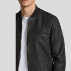Wilt Black Bomber Leather Jacket