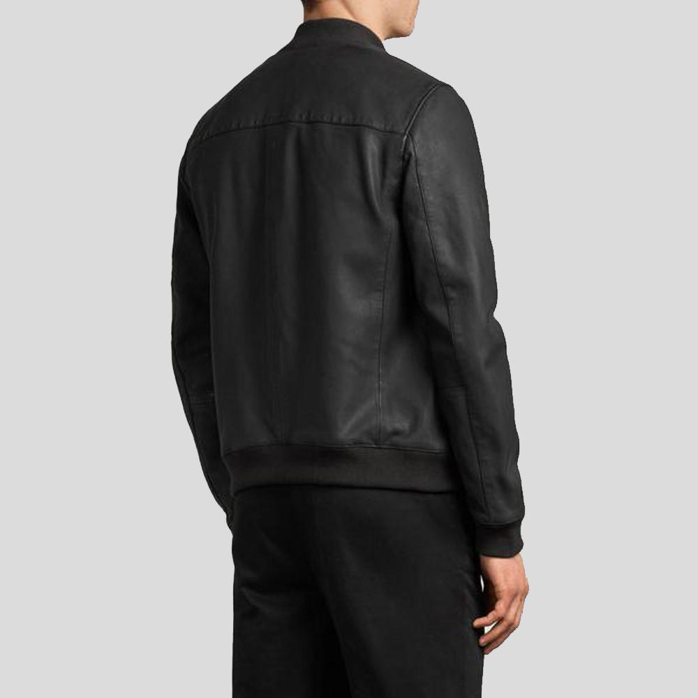 Wilt Black Bomber Leather Jacket