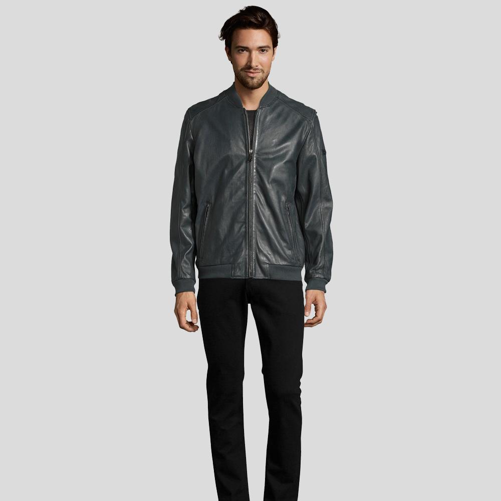 Noch Black Bomber Leather Jacket