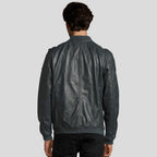 Noch Black Bomber Leather Jacket