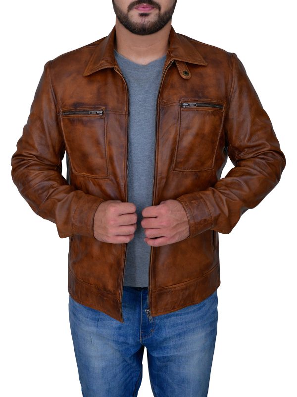 Men’s Distressed Brown Jacket