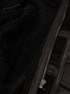Boehmer Black Leather Shearling Jacket
