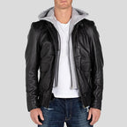 Men's Black Sheepskin Leather Jacket