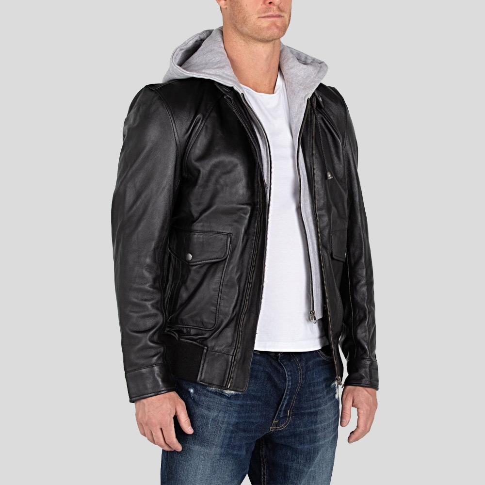 Men's Black Sheepskin Leather Jacket
