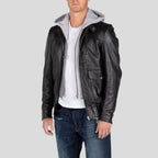 Men's Black Sheepskin Leather Jacket