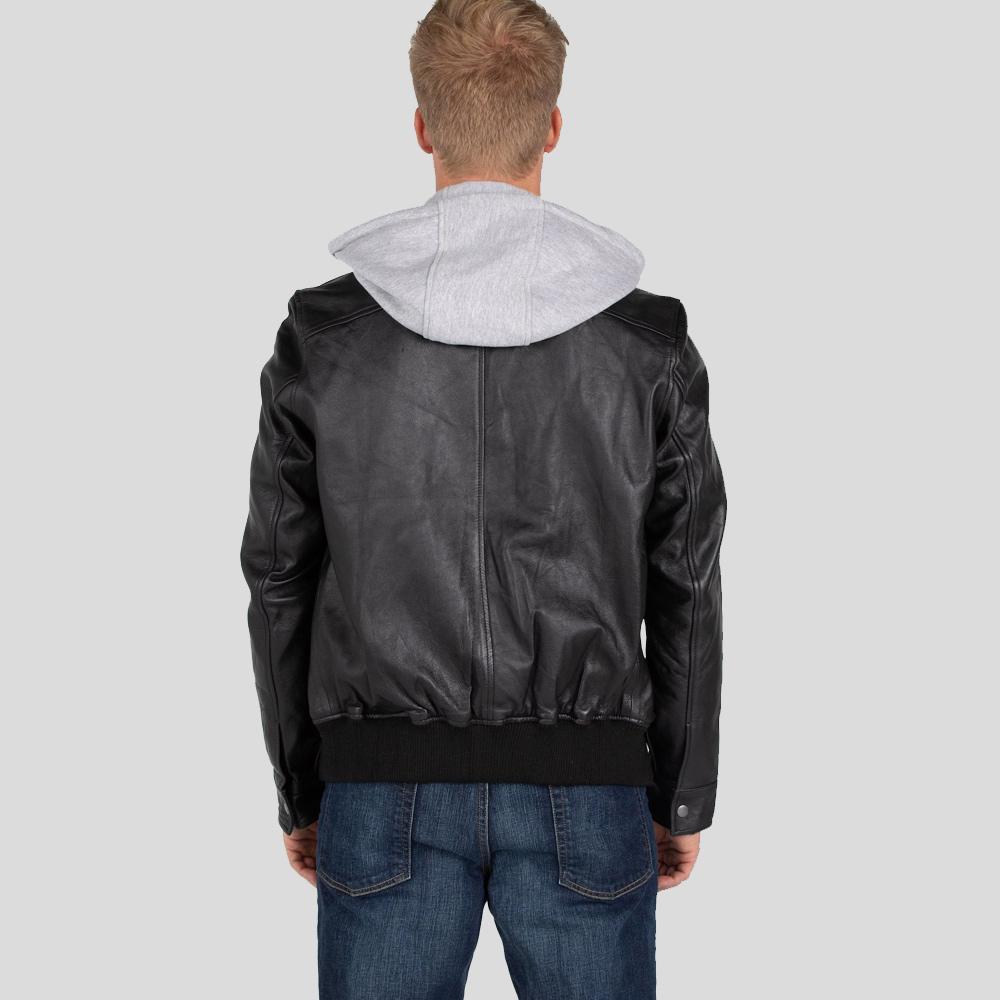 Men's Black Sheepskin Leather Jacket