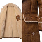 Men Brown Shearling Leather Coat