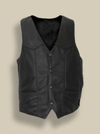 Men Matte Black Vest