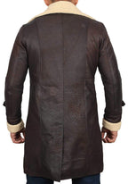 Superfly Beige Shearling Leather Coat