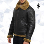 Men's Aviator B3 World War2 Real Shearling Sheepskin Flying Jacket